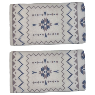 KOKUBO 小久保 廚房紗布巾, 100%棉, 雙面抹布, 民族風圖案, 大尺寸, 34 x 34cm, 2條
