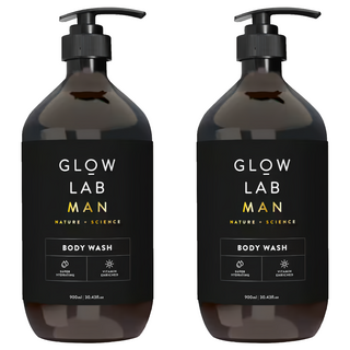 GLOW LAB 男士專屬沐浴露 900ml (雪松精油 小荳蔻香氛), 2件