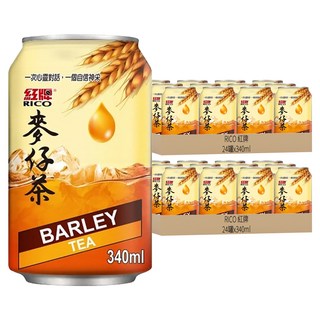 RICO 紅牌 麥仔茶 340ml, 48罐