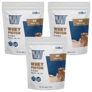 義美生醫 W PROTEIN乳清蛋白飲 奶茶, 3包, 500g