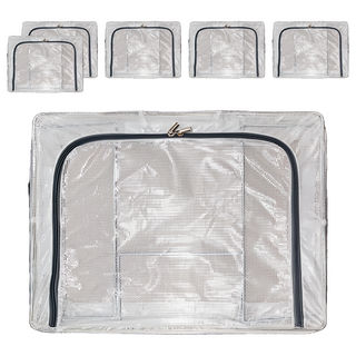 超大透明防水床底收納箱 30L, 透明, 6個