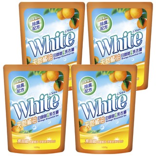 白帥帥 抗菌洗衣精補充包 天然冷壓食品級橘油 深層潔淨安心, 1.65kg, 4包