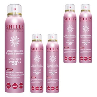 SHILLS 舒兒絲 很耐曬超清爽香氛美肌美白防曬冰鎮噴霧, 180ml, 5件