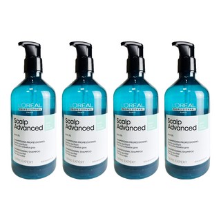 萊雅 絲漾博水楊酸控油洗髮精500ml - 油性頭皮專用 深層清潔 平衡油脂分泌, 4入