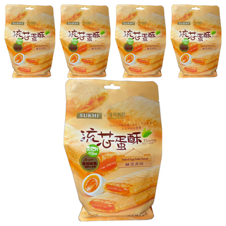 SUKHI 流芯蛋酥 鹹蛋黃味, 140g, 5袋