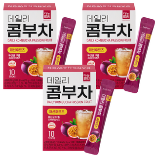 Danongwon 乳酸菌康普茶 百香果, 10包, 5g, 3盒