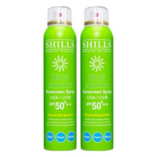 SHILLS 舒兒絲 很耐曬防曬冰鎮噴霧 SPF50+ 天然植萃草本 清爽保濕不黏膩 戶外防曬必備 (180ml 2瓶), 2件