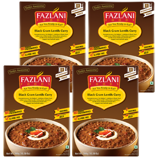 FAZLANI 黑扁豆咖喱風味即食包, 無麩質, 無添加防腐劑, 300g, 4包