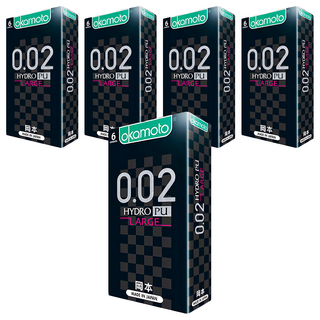 okamoto 岡本 0.02水性聚氨酯大碼 衛生套, 6入, 5盒