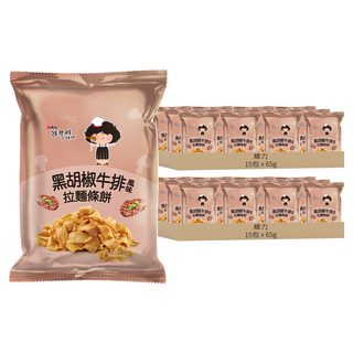 維力 張君雅小妹妹 黑胡椒牛排風味拉麵條餅, 65g, 30包