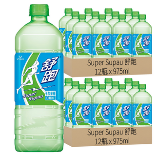 舒跑運動飲料, 無添加果糖, 低納零脂肪, 維他命C, 975ml, 24瓶