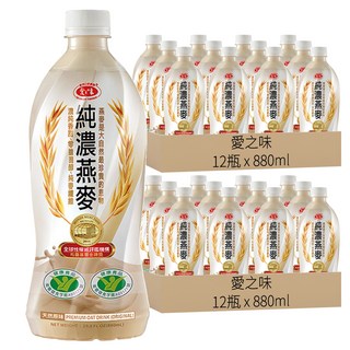 愛之味 純濃燕麥天然原味, 880ml, 24瓶