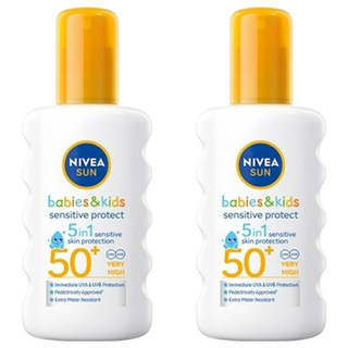 NIVEA 妮維雅 專業級防曬噴霧 敏弱益膚SPF50 200ml, 2瓶