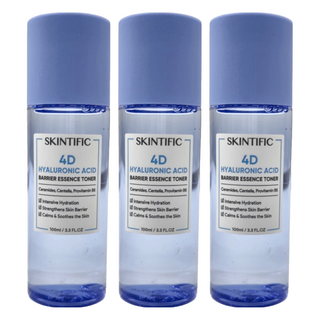 SKINTIFIC 4D 透明質酸屏障精華化妝水, 100ml, 3瓶