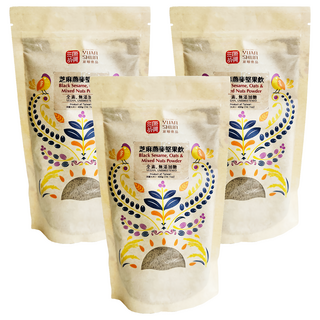 源順食品 芝麻燕麥堅果飲 全素 無添加糖, 400g, 1入, 3包