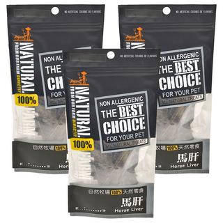 NATURAL FARM 自然牧場 紐西蘭天然零食 馬肝 無人工色素或香料 無過敏原, 3包, 50g