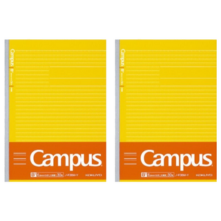 KOKUYO 學習專用筆記本 活用留白部分 乾淨整齊, 黃色, 2本
