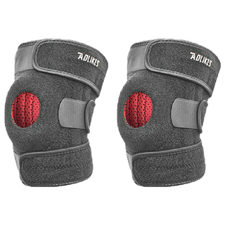 AOLIKES 奧力克斯 加壓支撐護膝 FC070, 均碼(腿圍34~58cm), 2個, 黑紅色