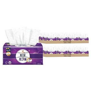 Kleenex 舒潔 厚三層抽取衛生紙 竹炭萃取, 94抽, 60包