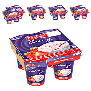 Pascual 帕斯夸 Creamy 草莓果粒優格 (125公克x4), 500g, 6組