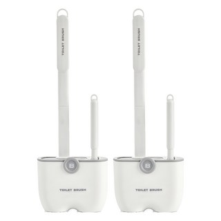 FAmILyLIFE 生活 3D無死角矽膠馬桶刷 A-094-G, 魔力灰, 2個