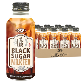 Okf 黑糖奶茶 X 20瓶/箱, 390ml