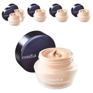 media 媚點 台灣公司貨 極上粉嫩保濕粉底霜 25g, 亮膚色, 6件