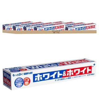 日本獅王 勁倍白牙膏, 150g, 8盒