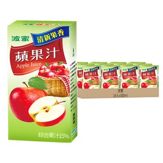 波蜜 蘋果汁, 24入, 300ml