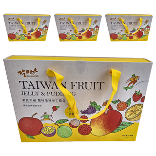 吃果籽 果真幸福果凍布丁禮盒，含芒果和荔枝口味，6入, 780g, 4盒