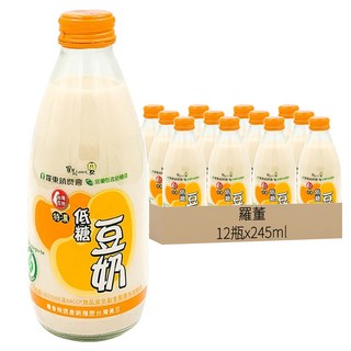 羅董 特濃低糖豆奶, 245ml, 12瓶