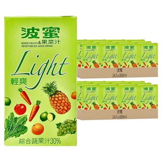 波蜜 清爽果菜汁, 300ml, 48入