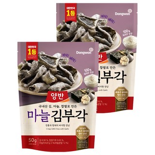 Dongwon 東遠 Yangban 兩班 海苔脆片 大蒜風味, 50g, 2包