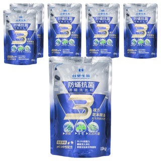 台塑生醫 BioLead 防蟎抗菌濃縮洗衣精 補充包, 1.5kg, 6包