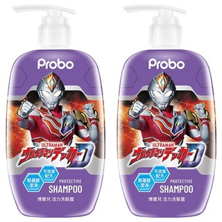 博寶兒 ULTRAMAN 活力洗髮露，胺基酸潔淨，不流淚配方, 500ml, 2瓶