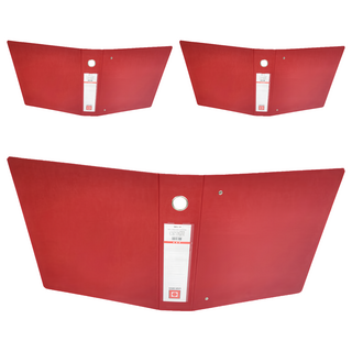 Lan CHYn 連勤牌文具 精裝D型夾 3孔 2吋, 紅色, 3本