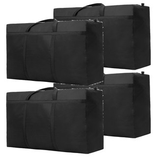 巨無霸加固防水耐重搬家袋 黑色 超大容量耐重收納搬家必備, 4個