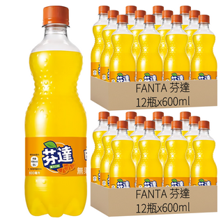 FANTA 芬達 橘子汽水, 600ml, 24瓶