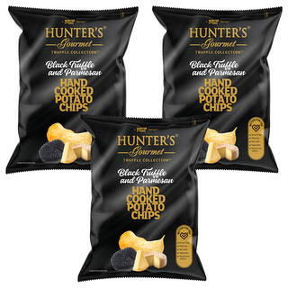 HUNTER'S Gourmet 黑松露帕瑪森 手工洋芋片, 125g, 3包