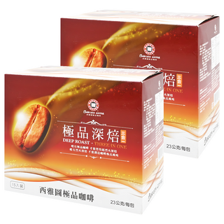 BARISTA COFFEE 西雅圖 極品深焙三合一咖啡, 23g, 15入, 2盒