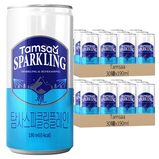 Tamsaa 原味氣泡水 Set, 190ml, 60罐
