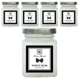 室內香氛擴香膏 持久清新, 120g, 5入, 白麝香