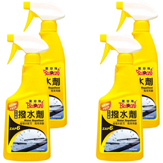 黑珍珠 玻璃撥水劑 500ml - 超撥水配方、汽車玻璃清潔保養, 4入