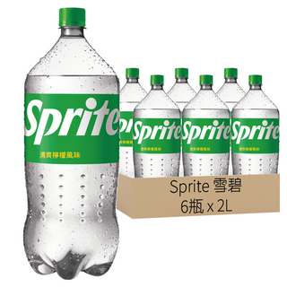 Sprite 雪碧 清爽檸檬風味, 2L, 6瓶