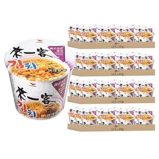 統一 來一客 杯麵 韓式泡菜風味 67g, 48入