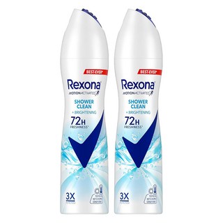 Rexona 蕊娜 制汗爽身噴霧 沐浴淨亮, 135ml, 2瓶
