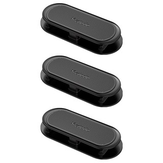 Mcdodo 麥多多 彩虹系列 多功能集線器捲線器繞線器理線器 7 x 3 x 1cm, 黑色, 3個