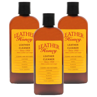 LeatherHoney 皮革清潔液 清潔和修復皮革 適用於皮革、人造皮革、橡膠、塑料、乙烯基, 237ml, 3瓶
