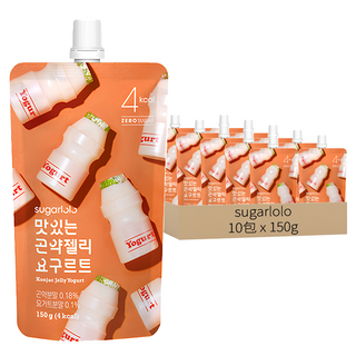sugarlolo INTAKE 蒟蒻果凍飲 優格風味, 150g, 10包