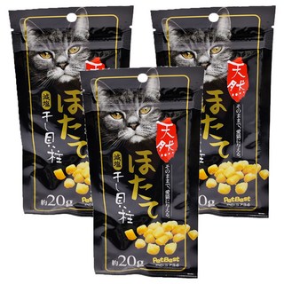 PetBest 浦霞減鹽瑤貝, 貝柱, 20g, 3入